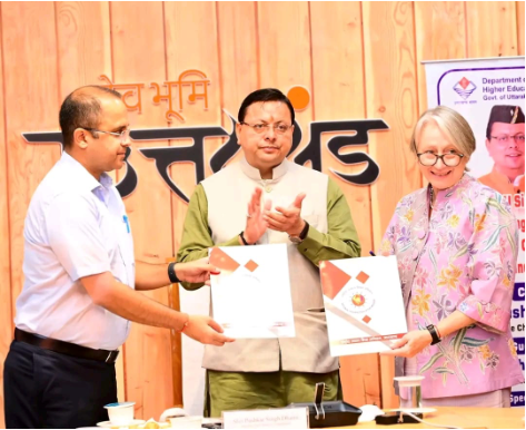 मुख्यमंत्री श्री पुष्कर सिंह धामी की मौजूदगी में मुख्यमंत्री आवास में उच्च शिक्षा विभाग द्वारा ब्रिटिश उच्चायोग एवं इन्फोसिस सिं्प्रगबोर्ड के साथ एम.ओ.यू. हस्ताक्षरित किए गए।